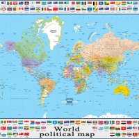 world map flags political