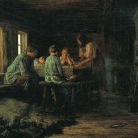 Василий Максимов Бедный ужин, 1879 год, РКМП