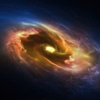 Yellow-spiral-galaxy-fantasy-space-art