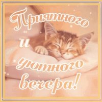 Открытка.Приятного и уютного вечера!