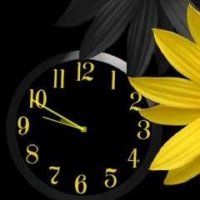 Flower Analog Clock