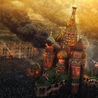 Moscow on fire