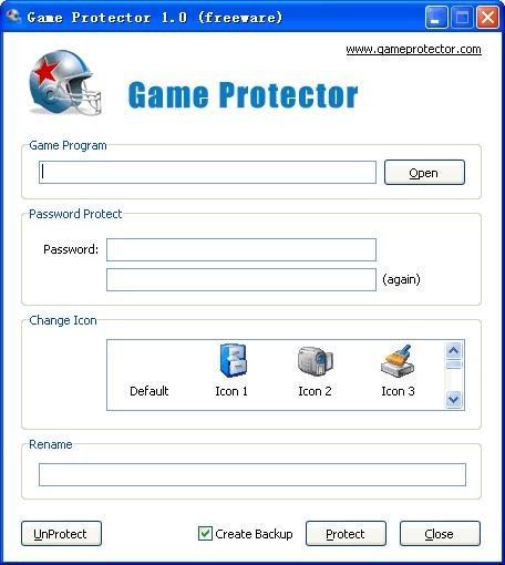 Game Protector (программа ставить пароль на .exe файл)