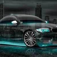 BMW-M1-Tuning-3D-Crystal-City-Night-Car