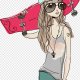 Png-transparent-cartoon-comics-illustration-girl-holding-ska