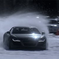 Audi R8 zimny drift