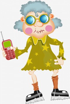 Cool-grandma-with-a-cellphone-clipart-xl