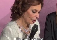 Sophia Loren, 90 years old, giving this heartfel