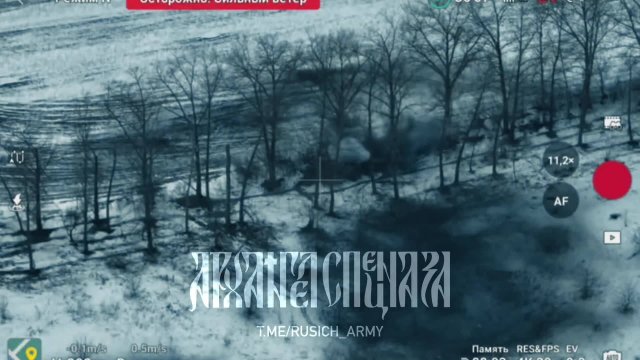 На видео показали, как БМП-3 с ювелирной точность разносит п