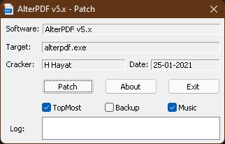 Patch for AlterPDF Pro v5.x (PASS=5555)