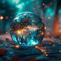 Ai-art-glass-ball-crystal-glowing-floating-particles-depth-o