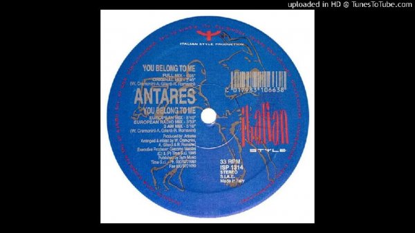 ANTARES - YOU BELONG TO ME (EUROPEAN MIX)