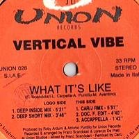 VERTICAL VIBE - What It's Like (Deep Short Mix)