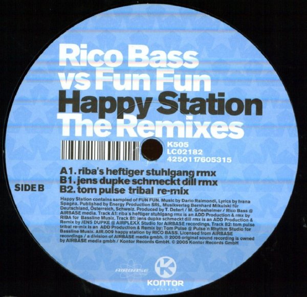 Rico Bass vs Fun Fun - Happy Station (Jens Dupke Schmeckt Dill Rmx)