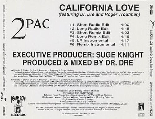 2Pac - California Love (LP Instrumental)