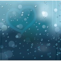 Rainy Window Vector Background by SET07