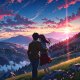 Anime-valentine-romantic-sunset-mountains 1255560-1079