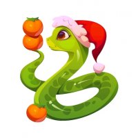 Cute-cartoon-snake-character-with-funny-santa-hat 8071-71594