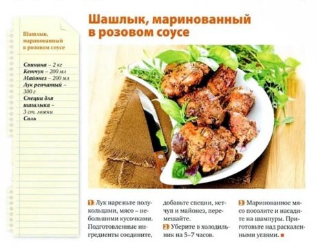 Шашлык, маринованный в розовом соусе