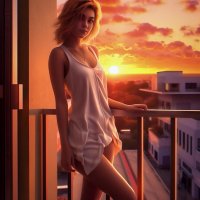 Sunset on the balcony 2 by seraphim ai dfz3mym-fullview