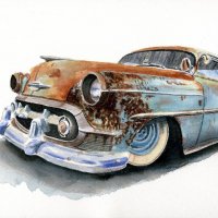 Hot-rod-art-rusty-chevy