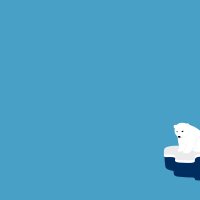 polar bear ice minimalism 69263 2560x1600