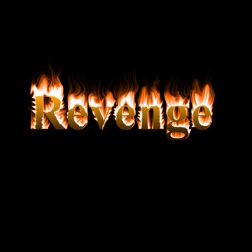 revenge word in flames by michaeldr0id-d