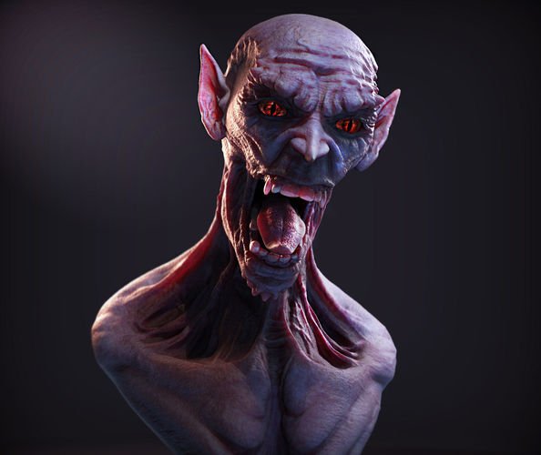 Monster-bust-3d-model-obj-ztl