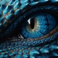 A-close-up-of-a-blue-dragon-eye-with-a-black-background