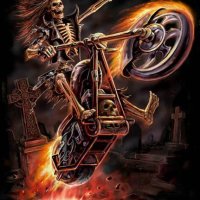 skeleton-biker