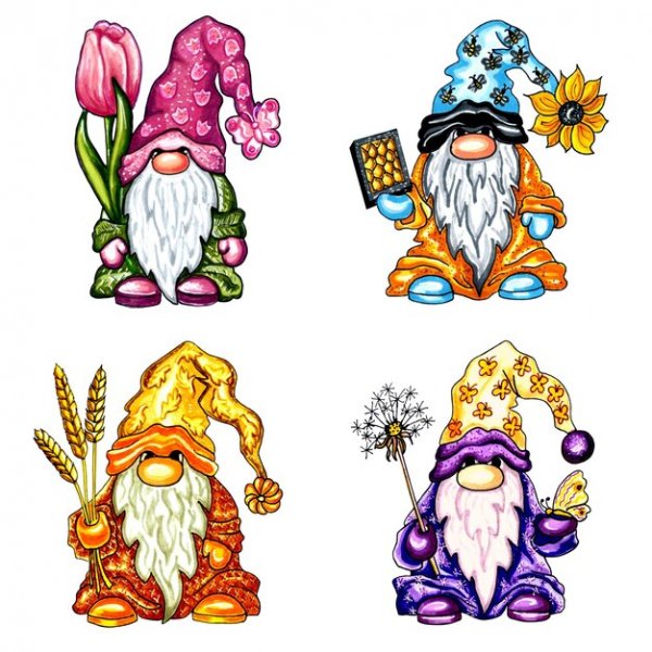 Set-four-gnomes-with-hats-flower-top 791311-43