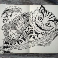 130 cheshire cat by 365 daysofdoodles-d