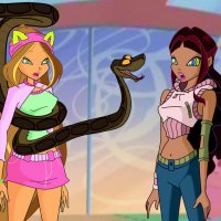 kaa meets flora and layla by fitzoblong-