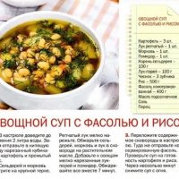 Овощной суп с фасолью и рисом