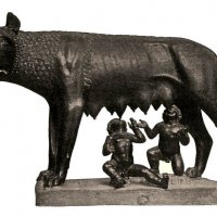 She-wolf suckles Romulus and Remus