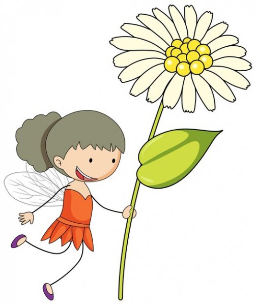 Simple-cartoon-character-little-fairy-isolated 1308-76126