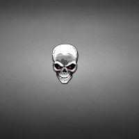 skull minimalism art gray 100995 1920x1200